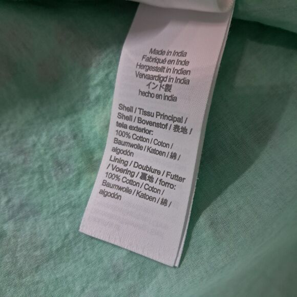 J. Crew Factory‎ Dress Women's 2 Petite Green Midi V Neck Smocked Cottagecore - Picture 13 of 16